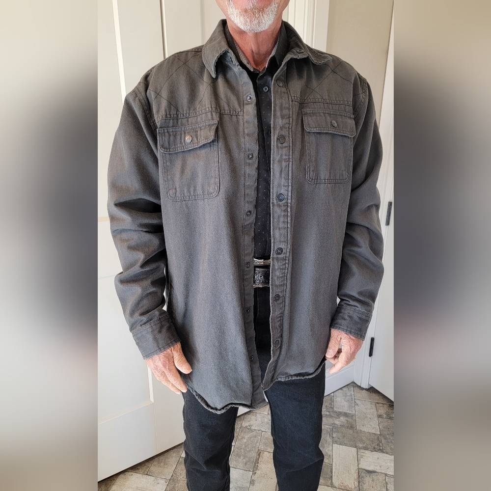 DKOTA Men's Gray Denim Jacket, with Plaid Lining Size XL NWOT